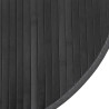 Tapis rond gris 80 cm bambou 