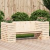 Banc avec jardinières 167,5x60x65 cm bois massif de pin 