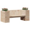 Banc avec jardinières 167,5x60x65 cm bois massif de pin 