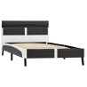 Cadre de lit avec LED sans matelas gris similicuir 90x200 cm 
