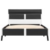Cadre de lit avec LED sans matelas gris similicuir 90x200 cm 