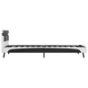 Cadre de lit avec LED sans matelas gris similicuir 90x200 cm 