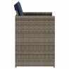 Chaises de jardin avec coussins lot de 4 gris résine tressée 