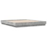 Cadre de lit sans matelas gris béton 200x200 cm 