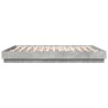 Cadre de lit sans matelas gris béton 200x200 cm 