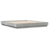 Cadre de lit sans matelas gris béton 200x200 cm 