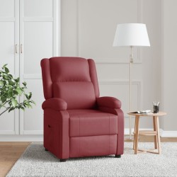 Fauteuil inclinable Rouge bordeaux Similicuir 
