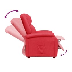 Fauteuil inclinable Rouge Similicuir 