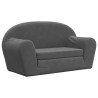 Canapé-lit pour enfants 2 places anthracite peluche douce 