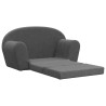 Canapé-lit pour enfants 2 places anthracite peluche douce 