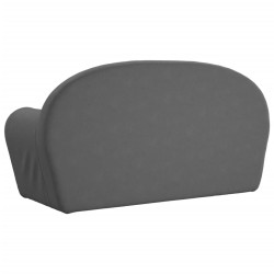 Canapé-lit pour enfants 2 places anthracite peluche douce 