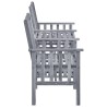 Chaises de jardin avec table à thé et coussins Acacia solide 