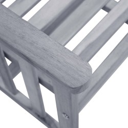 Chaises de jardin avec table à thé et coussins Acacia solide 