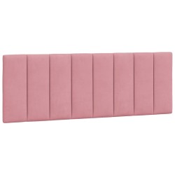 Lit avec matelas rose 140x200 cm velours 