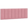 Lit avec matelas rose 140x200 cm velours 