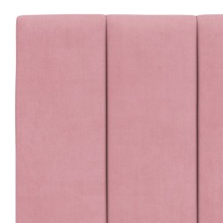 Lit avec matelas rose 140x200 cm velours 