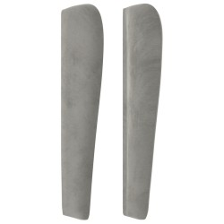 Tête de lit avec oreilles Gris clair 163x23x118/128 cm Velours 