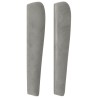 Tête de lit avec oreilles Gris clair 163x23x118/128 cm Velours 