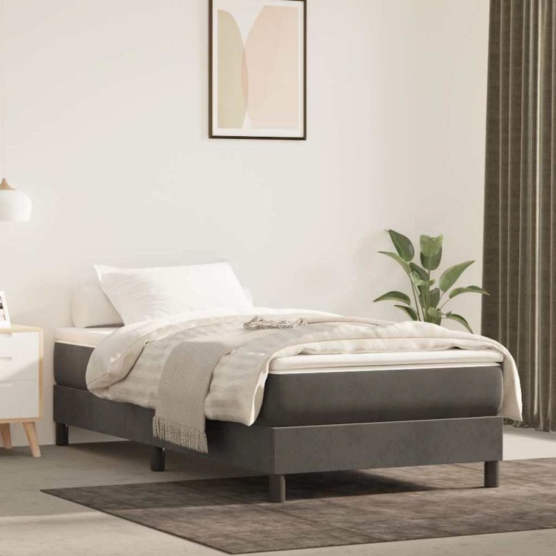 Matelas de lit à ressorts ensachés 100x210x20 cm velours 
