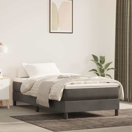 Matelas de lit à ressorts ensachés 100x210x20 cm velours 