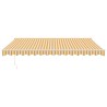 Auvent rétractable automatique jaune et blanc 4,5x3 m 