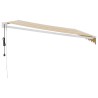 Auvent rétractable automatique jaune et blanc 4,5x3 m 