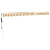 Auvent rétractable automatique jaune et blanc 4,5x3 m 
