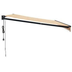 Auvent rétractable automatique jaune et blanc 4,5x3 m 