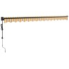 Auvent rétractable automatique jaune et blanc 4,5x3 m 