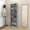 Armoires à chaussures murales 2 pcs Gris béton 60x18x90 cm 