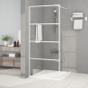 Paroi de douche Blanc 90x195 cm Verre ESG transparent 