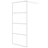 Paroi de douche Blanc 90x195 cm Verre ESG transparent 