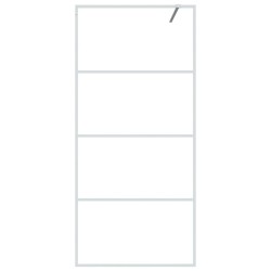 Paroi de douche Blanc 90x195 cm Verre ESG transparent 