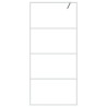 Paroi de douche Blanc 90x195 cm Verre ESG transparent 