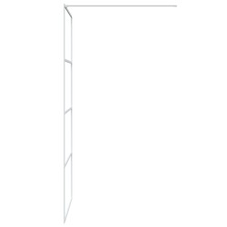 Paroi de douche Blanc 90x195 cm Verre ESG transparent 