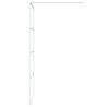Paroi de douche Blanc 90x195 cm Verre ESG transparent 