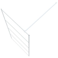 Paroi de douche Blanc 90x195 cm Verre ESG transparent 