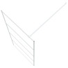 Paroi de douche Blanc 90x195 cm Verre ESG transparent 