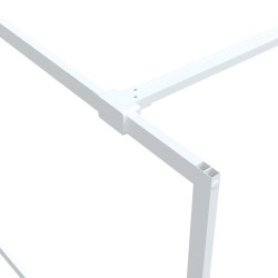 Paroi de douche Blanc 90x195 cm Verre ESG transparent 