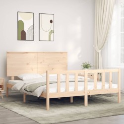 Cadre de lit sans matelas 160x200 cm bois massif de pin 