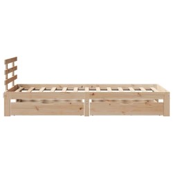 Cadre de lit avec tiroirs sans matelas 100x200 cm 