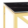 Table basse 110x45x45 cm acier inoxydable et verre 