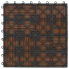 Carreau de terrasse 11 pcs WPC 30 x 30 cm 1 m² Couleur Teck 