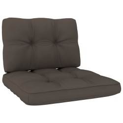 Chaises de jardin lot de 2 avec coussins taupe Pin imprégné 