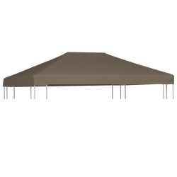 Toile supérieure de gazebo 310 g/m² 3x3 m Taupe 
