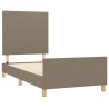 Cadre de lit sans matelas taupe 90x190 cm tissu 