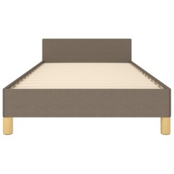 Cadre de lit sans matelas taupe 90x190 cm tissu 