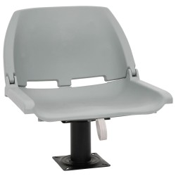 Ensemble de sièges de bateau pliables 2 pcs sans coussin gris 