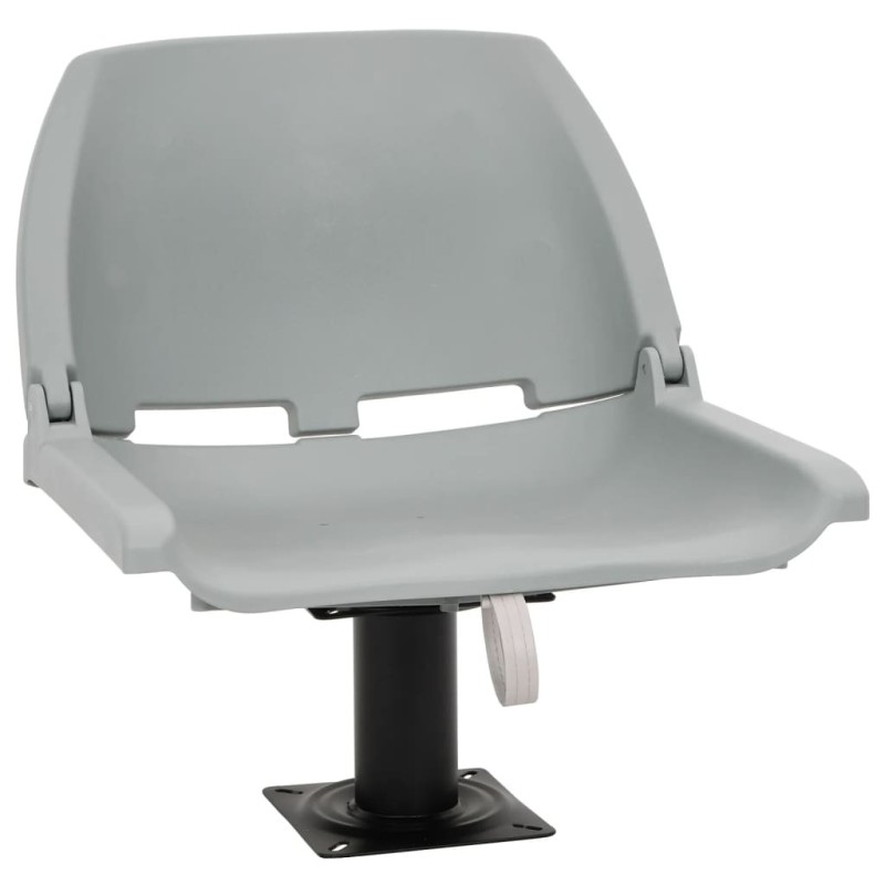 Ensemble de sièges de bateau pliables 2 pcs sans coussin gris 