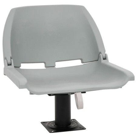 Ensemble de sièges de bateau pliables 2 pcs sans coussin gris 